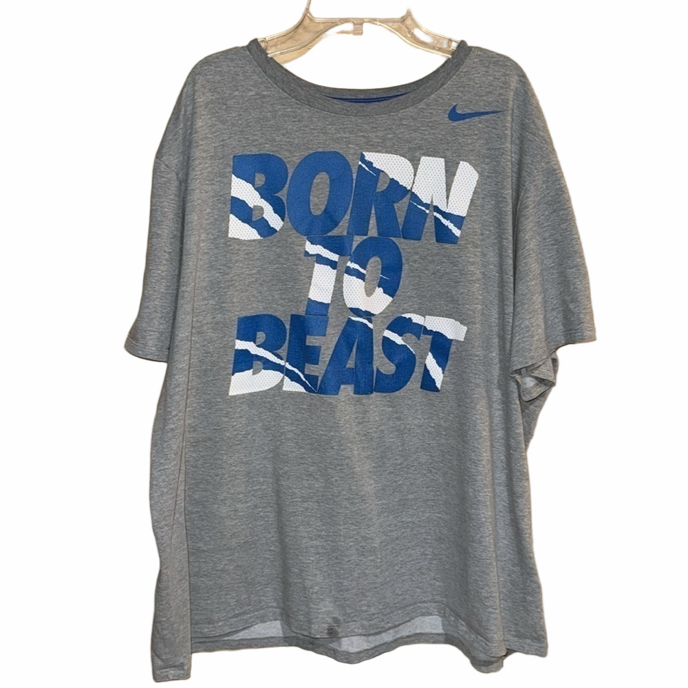 Nike Dri Fit Tee Gray Blue Men's Size Medium XXL